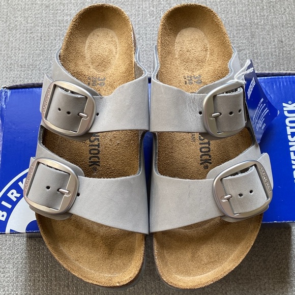 New! Birkenstock Women Arizona Big Buckle Slide Sandal DOVE GRAY, Size 8-8.5US - Picture 15 of 16